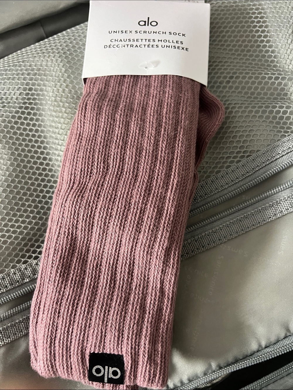 ALO Yoga smoky quartz unisex scrunch sock  Unisex Scrunch Sock